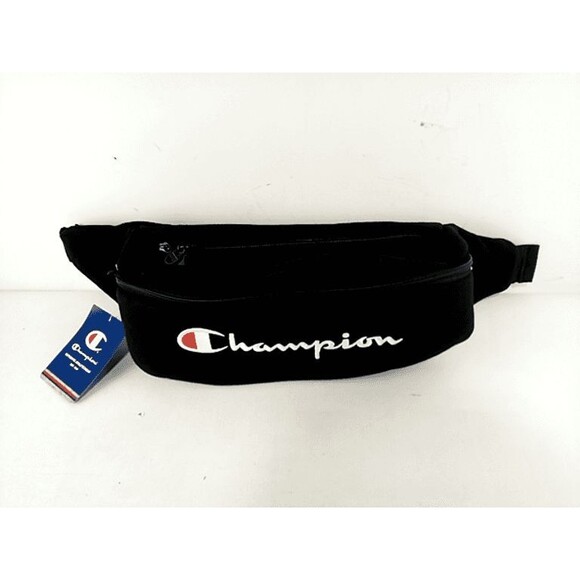 Black Champion Unisex Life Reverse Weave Crossbody Waist Pack Large Fanny Pack - Picture 7 of 10